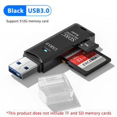 elough 2 in 1 TF SD Card Reader USB 3.0 USB 2.0 Memory Card Adapter Smart Cardreader Convertor for PC Laptop Accessories