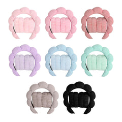 3 件套时尚 Microfiber Washing Wristbands Scrunchies Puffy Headband Spa Bubble Headband for Washing Face Makeup Shower Skincare