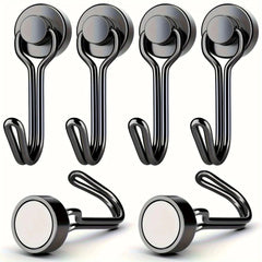 20pcs black Magnetic Hooks Cruis Heavy Duty Neodymium Rare Earth Magnetic Hangers, Extra Strong Magnets with Hook for Hanging, R