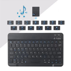 7/10inch Bluetooth Keyboard Wireless Keyboard Bluetooth Mini English Russian Keyboard Rechargeable For ipad Phone Tablet