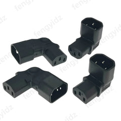 محول تيار متردد IEC 320 C14 إلى C13 بزاوية يمين ويسار، IEC 320 3 أقطاب، محول تيار متردد IEC 320 3 دبابيس من ذكر إلى أنثى بزاوية 90 درجة لأعلى ولأسفل