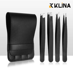 4PCS Tweezers Set Professional Makeup Tools Stainless Steel Tweezers for Eyebrows for Facial Hair and Ingrown Hair Removal