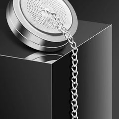 1pc Tea Infuser, Extra Fine Mesh Tea Strainers for Loose Tea, Stainless Steel Tea Strainer with Extended Chain Hook