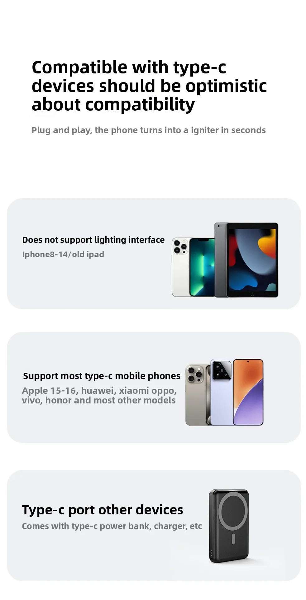 Type C Mini Lighter Blow-to-Ignite Auto Shut-Off for Air Travel Outdoor No Battery No Flame USB C Cigarette Lighter Adapter
