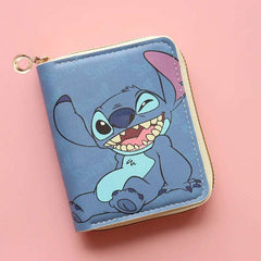 Stitch Coin Purse Fashion Cartoon Zipper Wallet Kawaii Anime Student Print Card Holder ID Storage Bag Card Pack Christmas Gift
