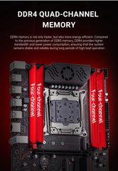 لوحة أم QIYIDA X99 TPM 2.0 واجهة LGA 2011 3 مع NVME NGFF M.2 تدعم 4 قنوات X99 C612chip DDR4 ذاكرة SATA3.0 USB3.0