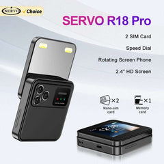 SERVO R18 PRO Side Slider Mobile Phone 2.4" Rotate Display Dual SIM Standby Magic Voice Flashlight 2G GSM Card Button Cellphones