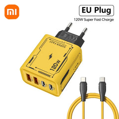 Xiaomi Original 120W Charger Ultra Fast Charging Type-C GaN Phone Charger USB-C QC 3.0 Phone Charger Adapter For iPhone Samsung