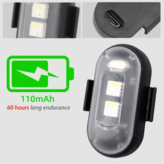 1-6PCS Wireless LED Drone Strobe Light for Motorcycle Car Bike Remote Control Warning Light Indicator Light USB Charging 8Colors