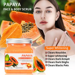 350g Big Bottle Body Skin Scrub Deep Cleansing Face Exfoliating Hydrating Scrub Fruit Scented Mud Exfoliating Gel Body Lotion
