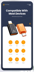 محول 10A OTG USB 3.0 إلى النوع C من USB أنثى إلى النوع C ذكر محول شحن سريع OTG USB C لأجهزة الكمبيوتر المحمولة Xiaomi Samsung