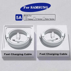 كابل بيانات USB C فائق السرعة PD 45 واط من قطعتين لهاتف Samsung Galaxy S20 S21 S22 S23 Ultra Note 10 5G 20 A53 A54