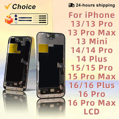 Choice OLED For iPhone 16 LCD 13 Mini 14 15 PLUS Display 16 PRO MAX Screen 13 14Pro 15 Pro MAX Display X XS 11 XR LCD 12 Mini