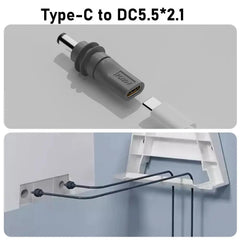 C to DC/D to D Power Adapter for Starlink Mini PD100W USB C Female to DC5521 Male Connector Charge Barrel Jack Power Adapter