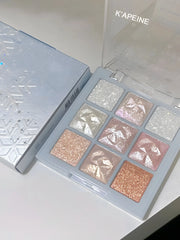Christmas Snowflake 9-Color Eyeshadow Palette - Fine, Easy-To-Apply Powder With Sparkling Chameleon & Pearlescent Shades In Cora