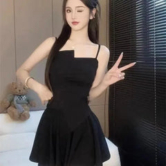 Sweet And Spicy Slim Fit Knitted Open Cardigan And  Skirt Women's Summer Tee Piece Set Faionable Asymmetrical Design