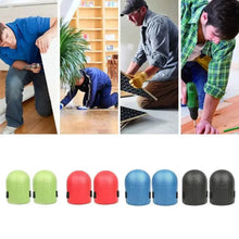 Knee protection pads in multiple colors, each with black elastic strap