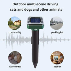 Solar Ultrasonic Rat Repellent Cat Repellent Ultrasonic Outdoor Long-lasting Anti-cat Meowing Solar Electronic Repeller ABS