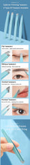 4 Pcs Colorful Eyebrow Tweezer Hair Beauty Fine Hairs Puller Stainless Steel Slanted Eye Brow Clips Removal Makeup Tools