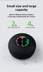 VIKEFON Portable Bluetooth Audio Ipx4 Waterproof Led Lights Bathroom Outdoor Large Suction Cup Can Be Adsorbed Wall Speaker