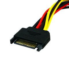 كابل تمديد SATA II Hard Disk Power 15Pin SATA ذكر إلى 2 أنثى 15Pin Power HDD Splitter عالي الجودة Y 1 إلى 2 بطول 20 سم