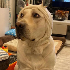 Winter Warm Dog Hat Ear Muffs Noise Protection Windproof Pet Ears Covers Knitted Earmuffs For Small Medium Puppy Accessories