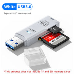 elough 2 in 1 TF SD Card Reader USB 3.0 USB 2.0 Memory Card Adapter Smart Cardreader Convertor for PC Laptop Accessories
