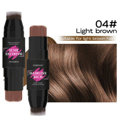 1pc Hairline Filling Cream Stick,Waterproof Matte Finish, Enhances Coverage,for Gray Roots & Thinning Hair Concealer with Brush