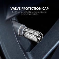 4Pcs Metal Car Wheel Tires Valve Dustproof Cover Accessories For Hyundai Ioniq Sonata Elantra Solaris Creta Accent SantaFe
