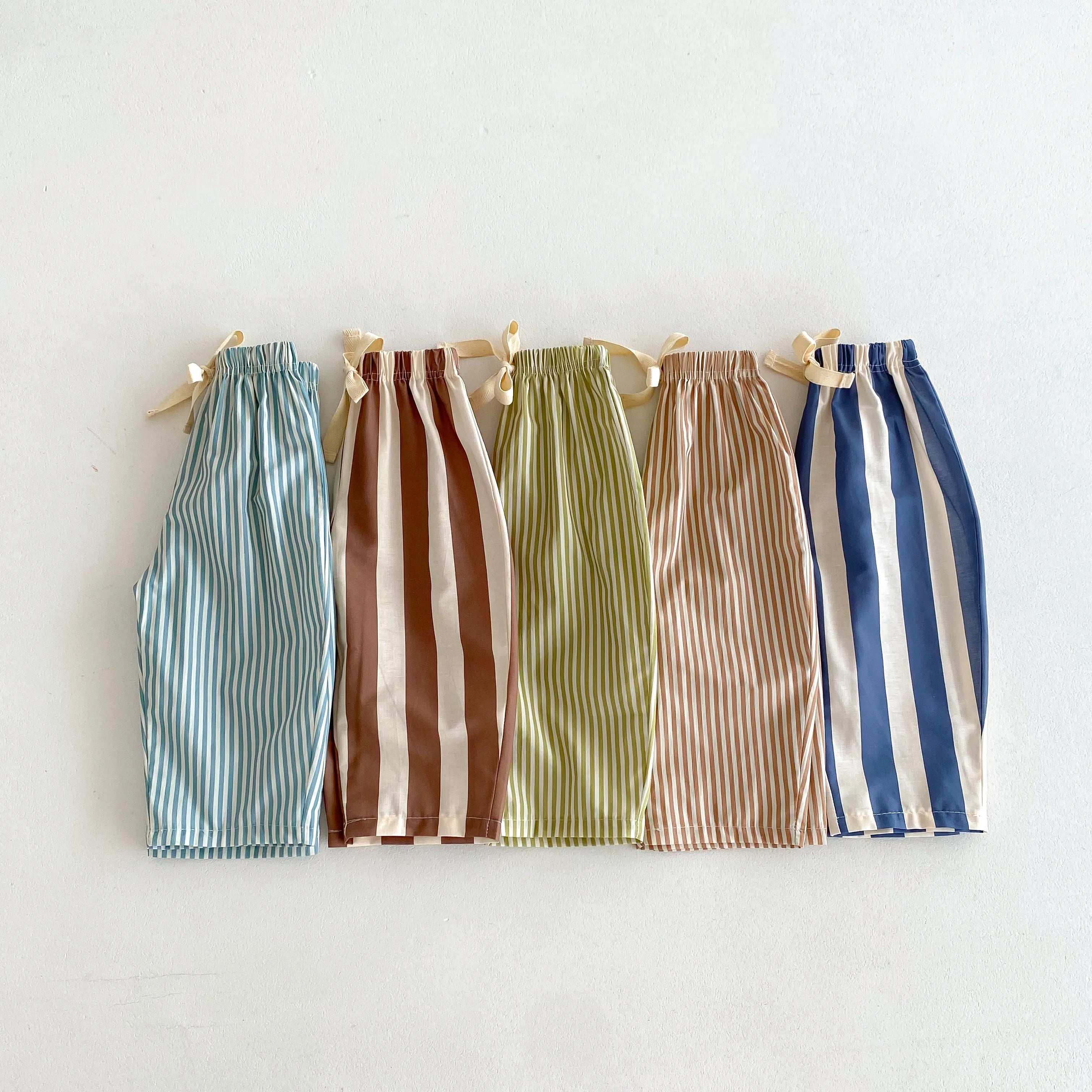 Fashion Striped Trousers For Children's Clothes Summer Thin Loose Casual Kids Harem Pants Toddler Costume Boys Girls Long Pant