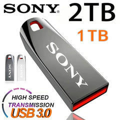 محرك أقراص فلاش أصلي من سوني بسعة 2 تيرابايت بمنفذ USB 3.0 صغير عالي السرعة معدني، محرك أقراص محمول بسعة 1 تيرابايت، مقاوم للماء، تخزين ذاكرة U Disk