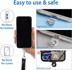 1/4 pcs Universal Metal Phone Lanyard Gasket Patch Durable Ultra Thin Mobile Phone Sling Rope Card Clip Strap Hang Cord Tab
