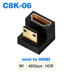 محول كابل HDMI 2.1 من UGOURD، محول من mini micro hdmi إلى HDMI 2.1 بسرعة 48 جيجابت في الثانية، 8K60HZ، 4K120HZ، لأجهزة العرض عالية الدقة، PS4، PS5، الكمبيوتر المحمول، الكمبيوتر الشخصي