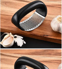 Stainless Steel Garlic Press Manual  Mincer Chopping  Tools Curve Fruit Vegetable Cooking Kitchen Gadgets