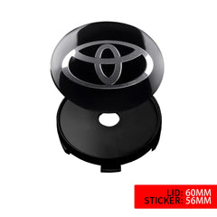 56/60mm Car Wheel Hub Center Cap Aluminum Metal Logo Stickers For Toyota Rav4 Corolla Camry Aqua Auris Cross Yaris TRD Prius GR