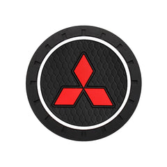 1/2Pcs Car Coaster Water Cup Slot Non-Slip Mat Pad For Mitsubishi Lancer 10 9 EX Outlander 3 ASX L200 Competition Car Styling