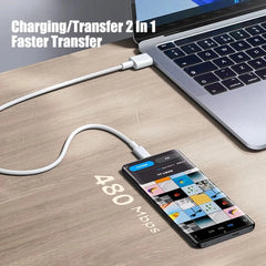 كابل بيانات شحن سريع PD 60 وات USB C إلى USB Type C كابل بيانات لهاتف Iphone 15 15Pro Huawei Samsung Xiaomi خط بيانات أسود أبيض 1 متر 2 متر 3 متر