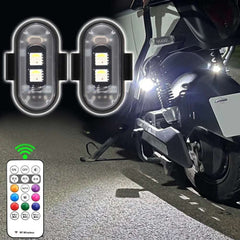 1-6PCS Wireless LED Drone Strobe Light for Motorcycle Car Bike Remote Control Warning Light Indicator Light USB Charging 8Colors