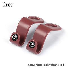 Car Logo Seat Hook Multi-function Seatback Storage Hanger Accessories For Toyota Gazoo Racing Crown Corolla YARIS L Auris Hilux