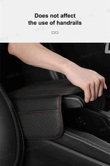 BLALION Leather Car Armrest Box Pad Memory Foam Center Console Arm Rest Protector Cover with Storage Pocket Elbow Rest Cushion