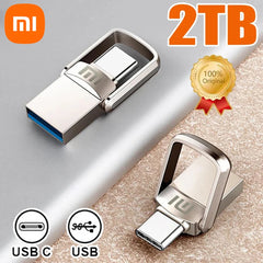 XIAOMI 2TB Metal Pendrive 2 IN 1 OTG 1TB 512GB USB Flash Drives 256GB 2TB USB 3.2 Pen Drive Memory Stick Type C For Cellphone PC