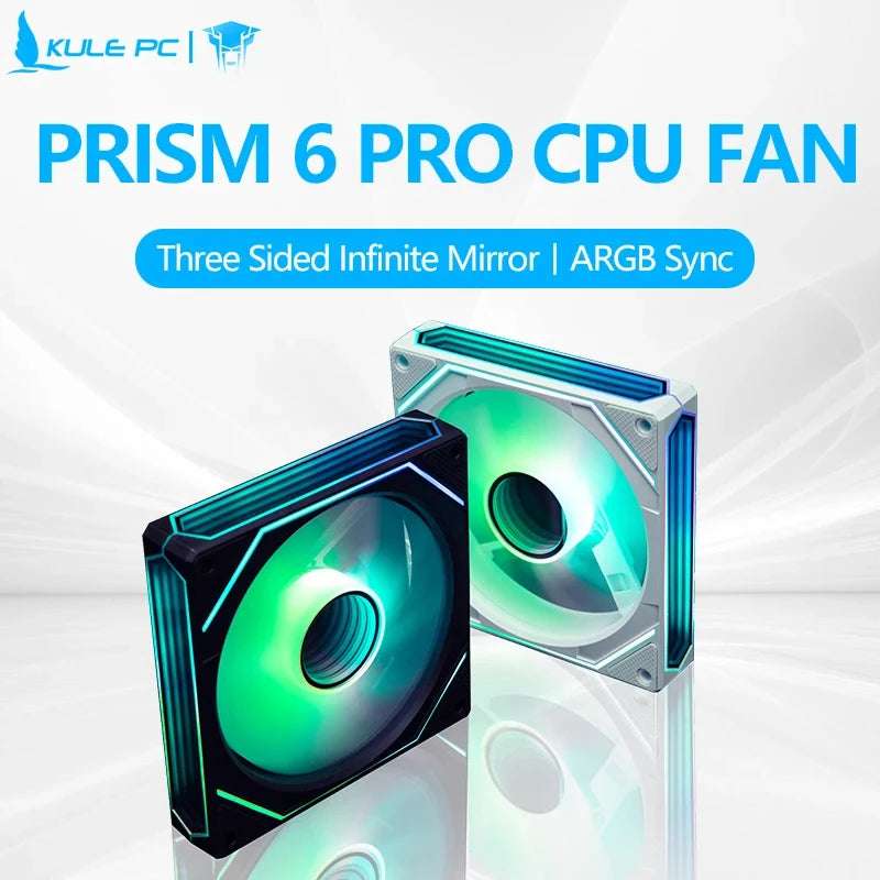 Jungle Leopard Prism 6 Pro ARGB PC Case Fan 120mm 3-sided Infinite Mirror 5V 3PIN Motherboard Lighting Sync 4PIN PWM