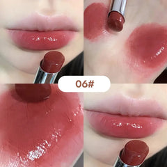 أحمر شفاه حريري لامع من Gege Bear Pump Lips Moisture Water Bomb مريح للغاية لامع غير لاصق في كوب مرطب للشفاه