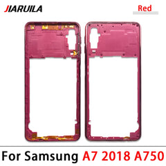 الإطار الأوسط لهاتف Samsung A41 F62 M51 M62 A7 2018 مع زر التحكم في الصوت والإطار الأمامي والإطار الأوسط وهيكل الهيكل