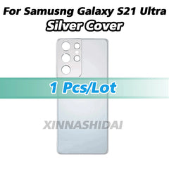 غطاء خلفي للبطارية لهاتف Samsung Galaxy S21Ultra SM-G998B SM-G998U مع زجاج للكاميرا