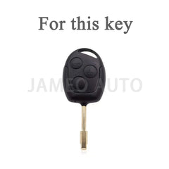 For Ford Mondeo Focus Fusion Fiesta Galaxy Transit 2008 2006 2007 Tpu 3 Bottons Car Key Case Cover Shell Accessories