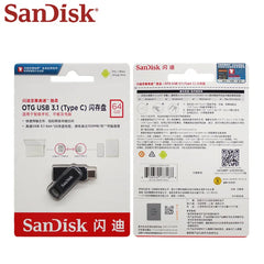 SanDisk Ultra Dual OTG Pen Drive USB 3.2 Type-C Flash Drive 64GB 128GB 256GB 512GB Up to 400Mb/s Memory Flash Disk for iPhone 15