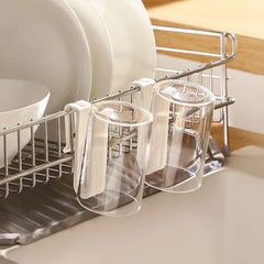 Cup Hanging Rack Home Wall-mounted Upside-down Draining Cup Multifunctional Storage Rack Nail-free Drinking Fountain Living Room