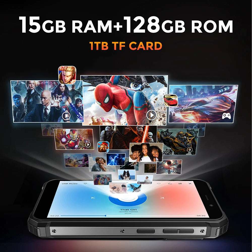 FOSSiBOT F101 PRO Smartphone 8GB 128GB 10600mAh 18W Fast Charge Mobile Phone 24MP 5.45'' HD+ Display Android 13 OS Cellphone