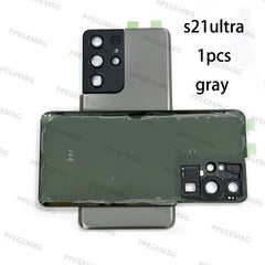 S21ultra Glass For Samsung S21ultra s21 ultra G998 Battery Back Cover Rear Door Lid Panel Shell Housing Case Camera Lens Parts